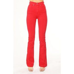Revice Venus Flare Jeans Mars Red High Rise Size 24